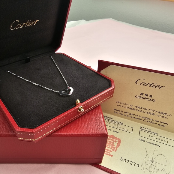 Cartier Necklace C heart White 18K Gold - Picture 16 of 16